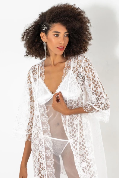 Phevos 3'lü Gecelik ve Sabahlık Takımı-3815 - Resim 8