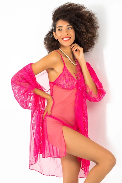 Phevos 3'lü Gecelik ve Sabahlık Takımı-3812 - Resim 7