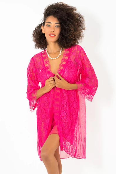 Phevos 3'lü Gecelik ve Sabahlık Takımı-3812 - Resim 4