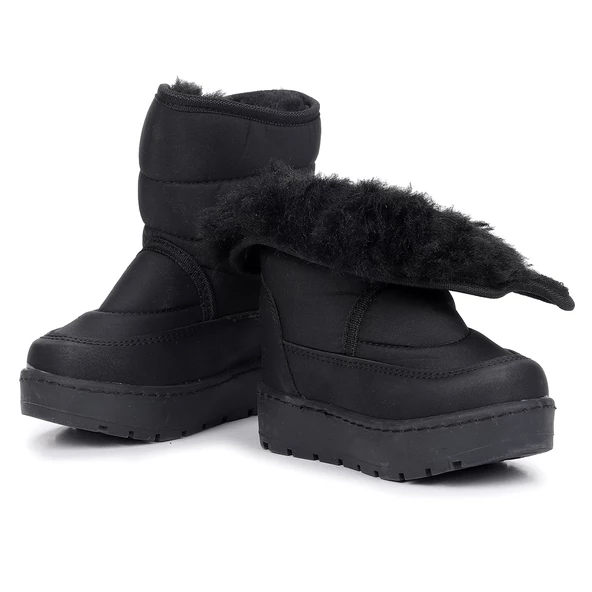 Kiko Kids Lp 70 Cırtlı Erkek/Kız Bebe Kar Bot Ayakkabı Siyah - 2