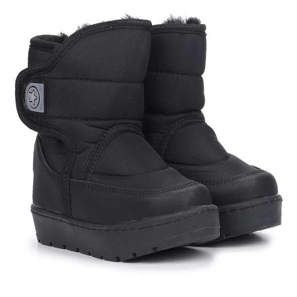 Kiko Kids Lp 70 Cırtlı Erkek/Kız Bebe Kar Bot Ayakkabı Siyah - 3
