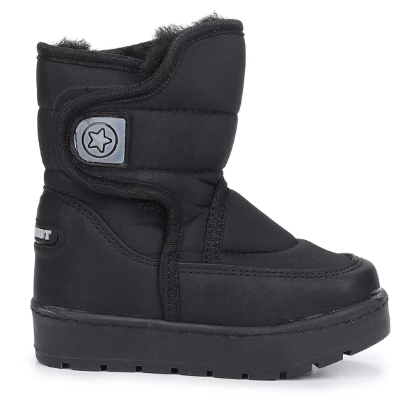 Kiko Kids Lp 70 Cırtlı Erkek/Kız Bebe Kar Bot Ayakkabı Siyah - 4