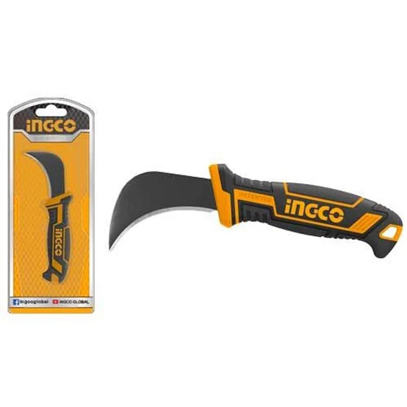 Aşı Bıçağı Profesyonel Çelik Eğri Uçlu Bağ Aşı Çakısı 180 mm İzole Saplı Bıçak - 6