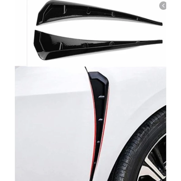 Toyota Corolla  2008-2012 Çamurluk Venti Piano Black (2 Adet) - 3