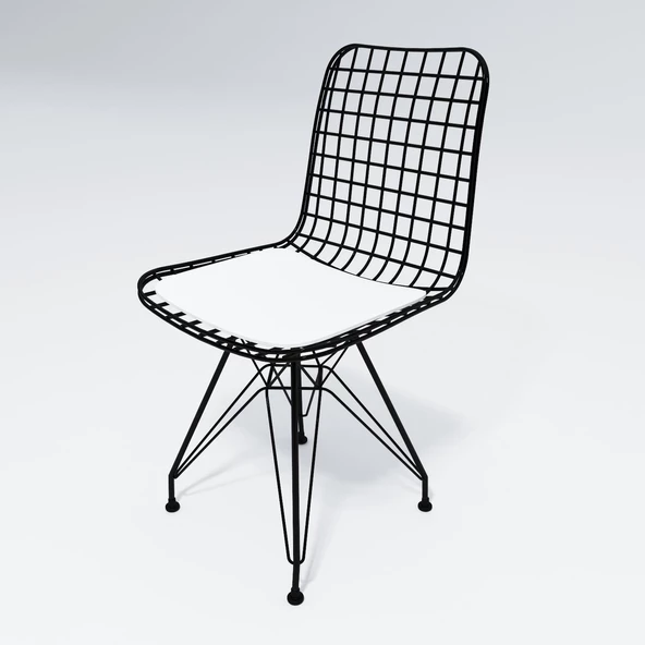 Knsz kafes tel sandalyesi 6 lı mazlum syhbyz ofis cafe bahçe mutfak - Resim 3