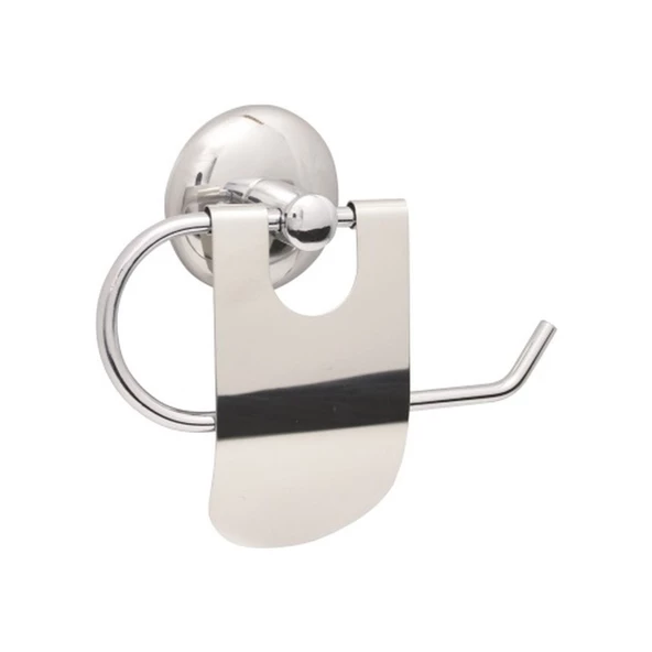 SAS Yuvarlak Havluluklu 5li Banyo Aksesuar Seti Kapaklı KROM - Resim 2