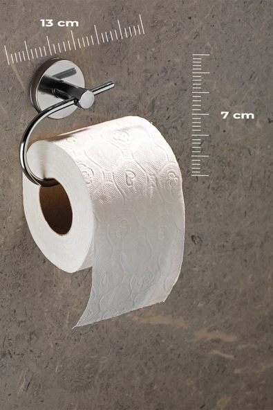 SAS Tuvalet Wc Kağıtlık Kapaksız Krom Kaplama Kağıtlık Standı S-107 - 3