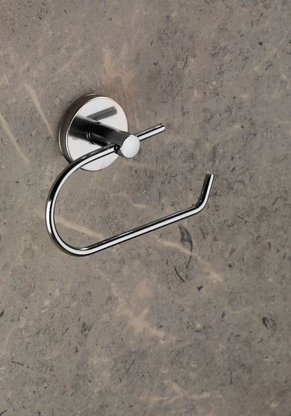 SAS Tuvalet Wc Kağıtlık Kapaksız Krom Kaplama Kağıtlık Standı S-107 - 2