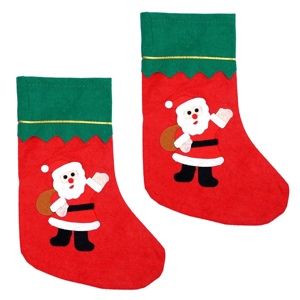 Yılbaşı Noel Baba Dekor Çorap - Resim 3