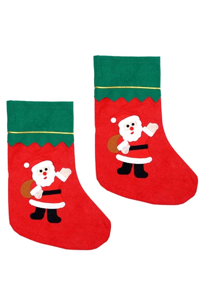 Yılbaşı Noel Baba Dekor Çorap - Resim 4