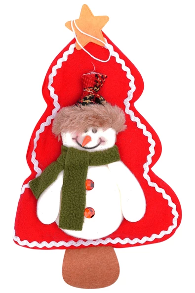 Yılbaşı Çam Ağacı Kardan Adam Dekor Süs 16x24 cm - Resim 2