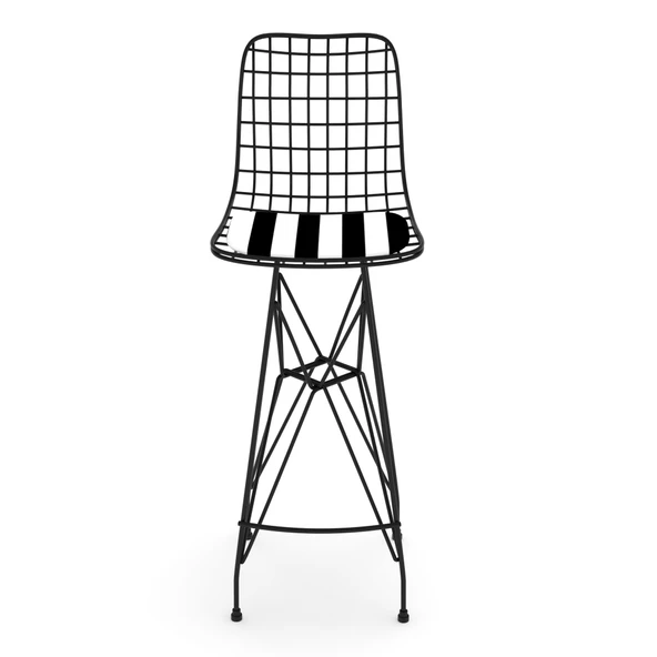 Knsz kafes tel bar sandalyesi 1 li zengin syhtuan 75 cm oturma yüksekliği ofis cafe bahçe mutfak - Resim 3