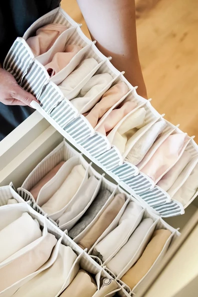 2 Adet Akordiyon Organizer Çekmece İçi Düzenleyici Small - 6