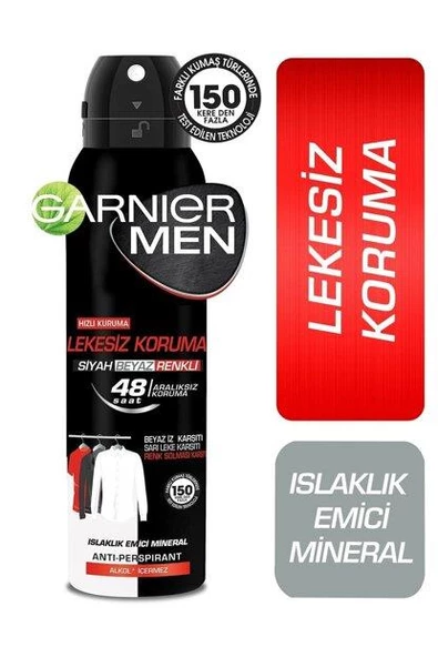 GARNİER MEN DEODORANT LEKESİİZ KORUMA 48H 150 ML