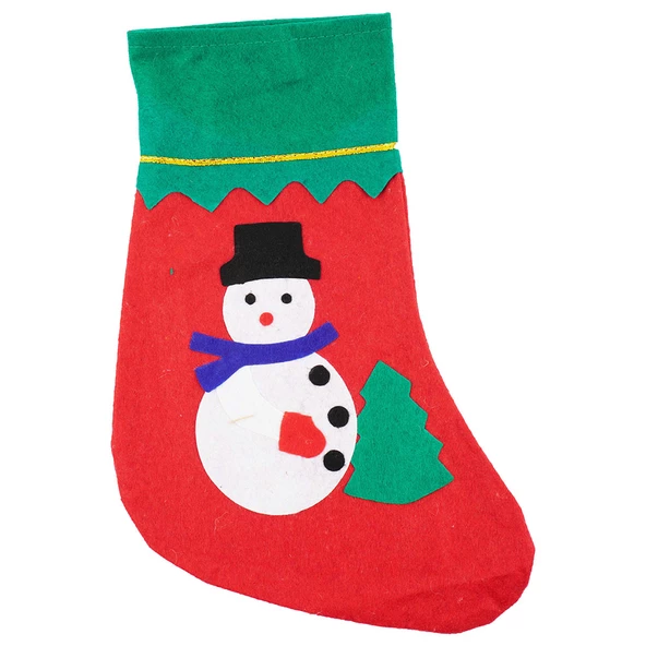 Yılbaşı Kardan Adam Dekor Çorap ürün görseli