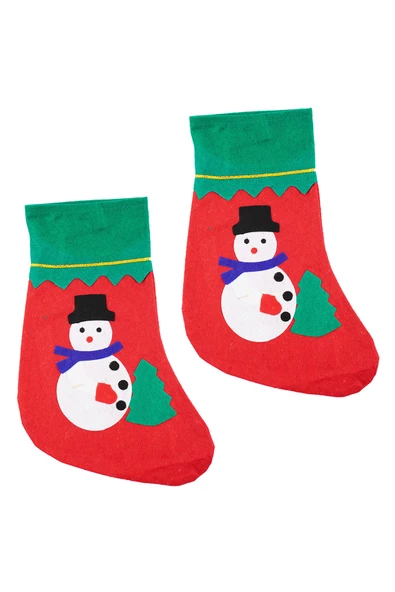 Yılbaşı Kardan Adam Dekor Çorap - Resim 4