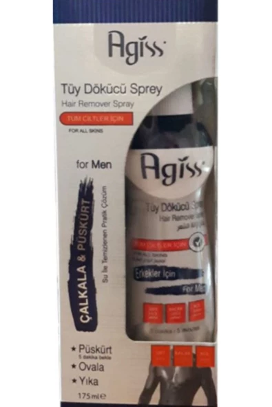 Agiss Tüy Dökücü Çalkala Püskürt For Men 175 ml