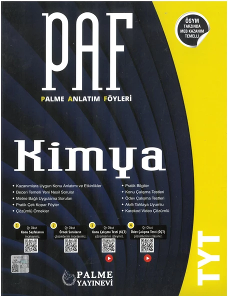 Palme Tyt Kimya Palme Anlatımlı Föyleri