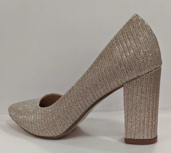 BEETY 25.6201 SİMLİ KALIN TOPUK  STİLETTO KLASİK  AYAKKABI - 4