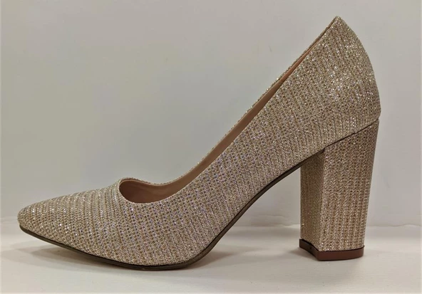 BEETY 25.6201 SİMLİ KALIN TOPUK  STİLETTO KLASİK  AYAKKABI - 5