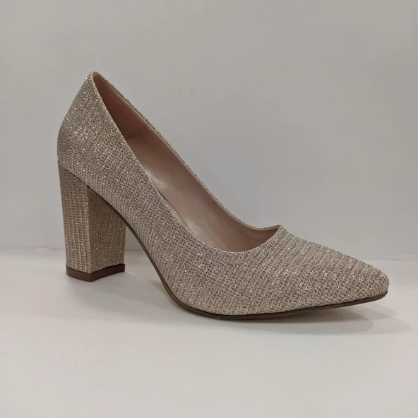 BEETY 25.6201 SİMLİ KALIN TOPUK  STİLETTO KLASİK  AYAKKABI - 2