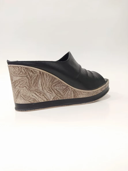 VENÜS 2015702  DOLGU TOPUK PLATFORM DERİ KADIN TERLİK - 5