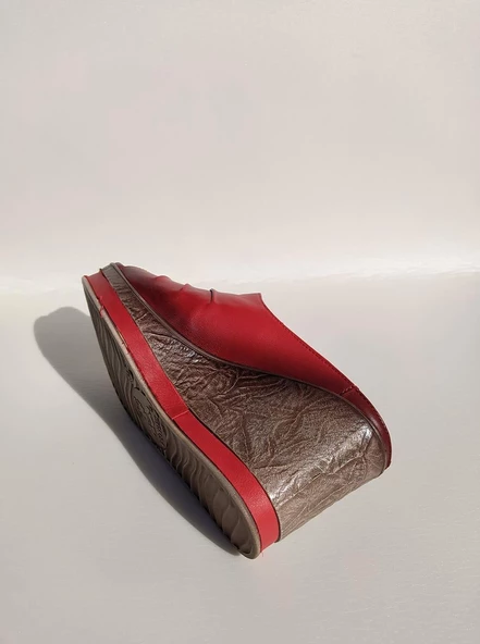 VENÜS 2015702  DOLGU TOPUK PLATFORM DERİ KADIN TERLİK - 7