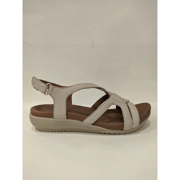 VENÜS 206Y KADIN DÜZ TABAN DERİ ORTOPEDİK SANDALET - 11