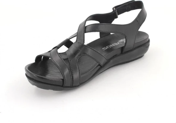 VENÜS 206Y KADIN DÜZ TABAN DERİ ORTOPEDİK SANDALET - 6