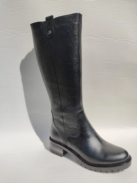 VENÜS 3322K HAKİKİ DERİ AZ TOPUKLU BİNİCİ KADIN ÇİZME - Resim 5