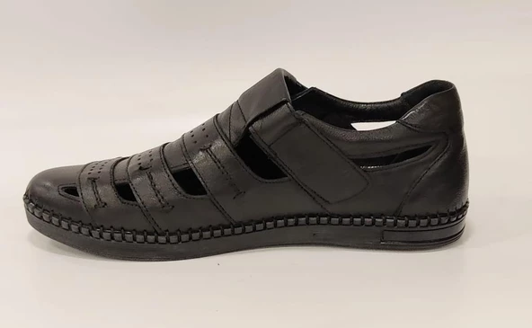 PEPİTA 4728 CIRTLI  DELİKLİ YAZLIK DERİ ERKEK AYAKKABI - Resim 3