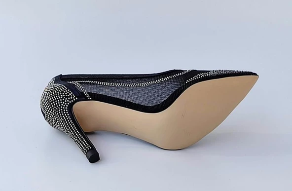 VENÜS 2172248Y SİNDİRELLA TAŞLI ABİYE KADIN STİLETTO - Resim 6