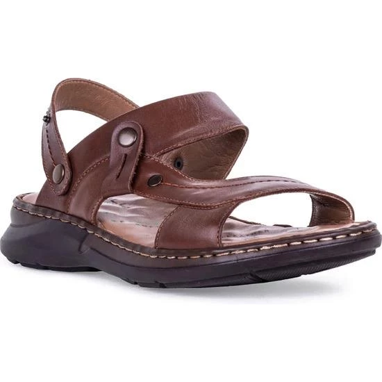 FORELLİ URAL 40507 ORTOPEDİK DERİ ERKEK TERLİK-SANDALET - 6