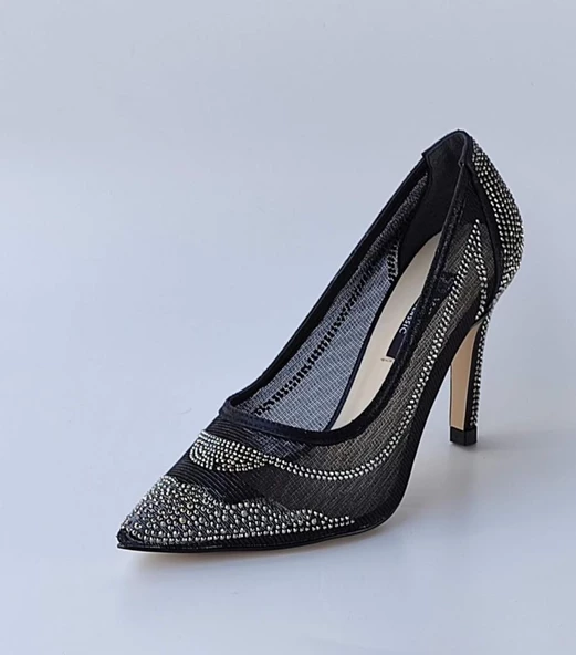 VENÜS 2172248Y SİNDİRELLA TAŞLI ABİYE KADIN STİLETTO - Resim 2