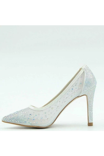 VENÜS 2172248Y SİNDİRELLA TAŞLI ABİYE KADIN STİLETTO - Resim 5
