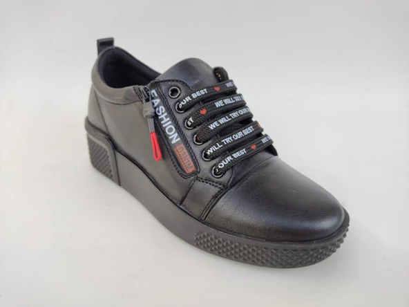 VENÜS 2065751K GÜNLÜK DERİ TARZ GENÇ KADIN  AYAKKABI - Resim 3