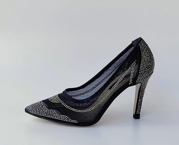 VENÜS 2172248Y SİNDİRELLA TAŞLI ABİYE KADIN STİLETTO - Resim 7