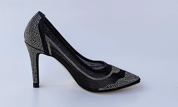 VENÜS 2172248Y SİNDİRELLA TAŞLI ABİYE KADIN STİLETTO - Resim 4