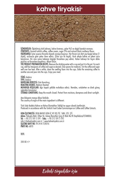 Kahve Tiryakisi Karadutlu Türk Kahvesi 200 gr Paket - 3