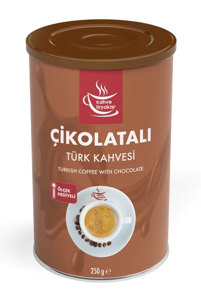 Kahve Tiryakisi Çikolatalı Türk Kahvesi 250 gr Teneke