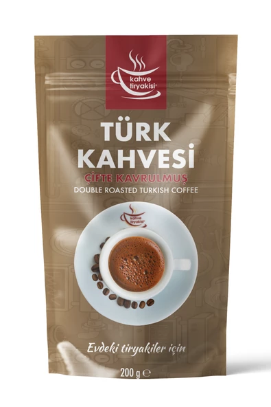 Kahve Tiryakisi Çifte Kavrulmuş Türk Kahvesi 200 gr Paket