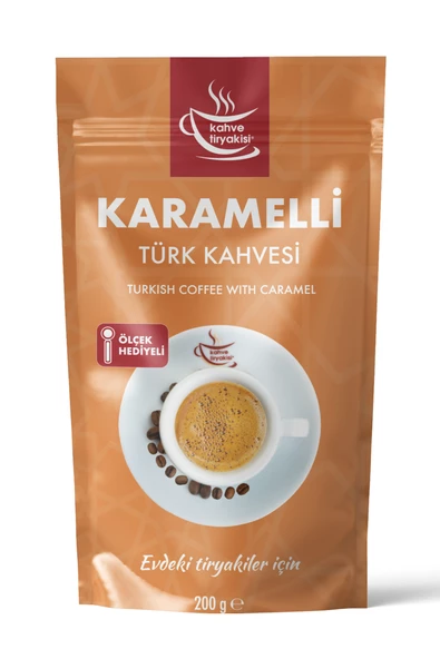 Kahve Tiryakisi Karamelli Türk Kahvesi 200 gr Paket
