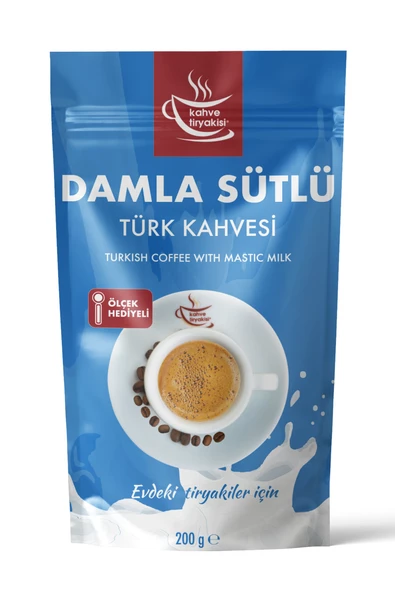 Kahve Tiryakisi Damla Sütlü Türk Kahvesi 200 gr Paket