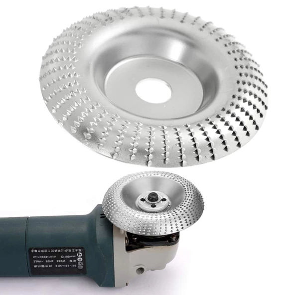 Anself Ahşap Taşlama Törpüleme Oyma Eğe Diski Ahşap Kesici 100 mm - 3