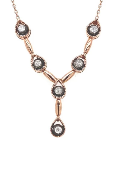 8 Ayar Altın 0.16 Ct Elmas Kadın Kolye - 2