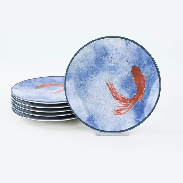 Keramika Keraart Koi Pasta Tabağı 20 Cm 6 Adet - 20221 - 3