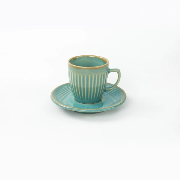 Keramika Teal Line Kahve Fincan Takımı 12 Parça 6 Kişilik - 4