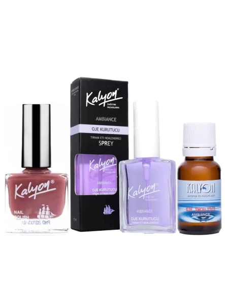 Kalyon Oje 303 + Oje Kurutucu Sprey 17 Ml + Oje Çözücü
