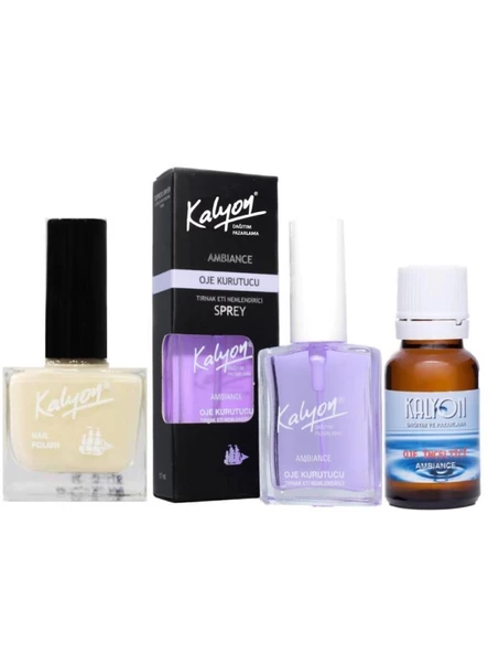 Kalyon Oje 236 + Oje Kurutucu Sprey 17 Ml + Oje Çözücü ürün görseli 1