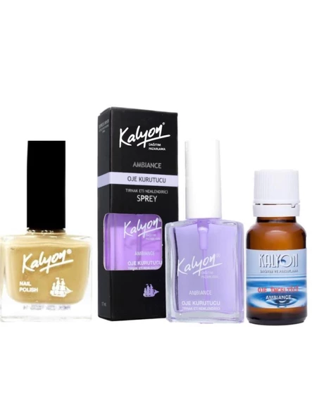 Kalyon Oje 233 + Oje Kurutucu Sprey 17 Ml + Oje Çözücü